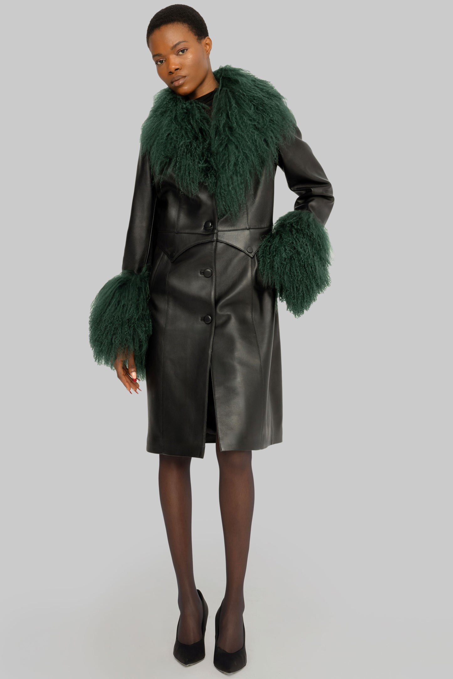 Tibet Green Fur Coat