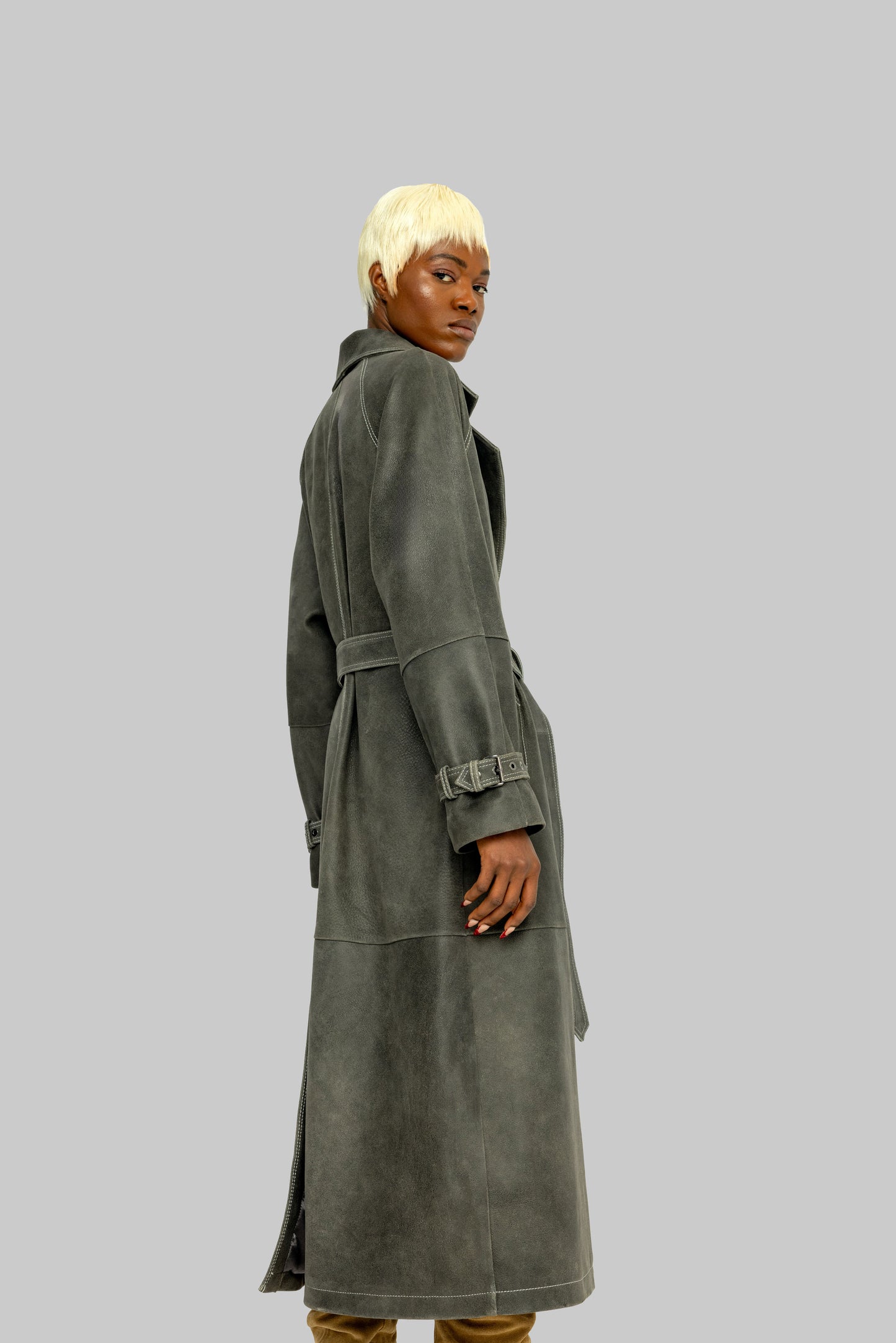 Venice Trench Coat Gray