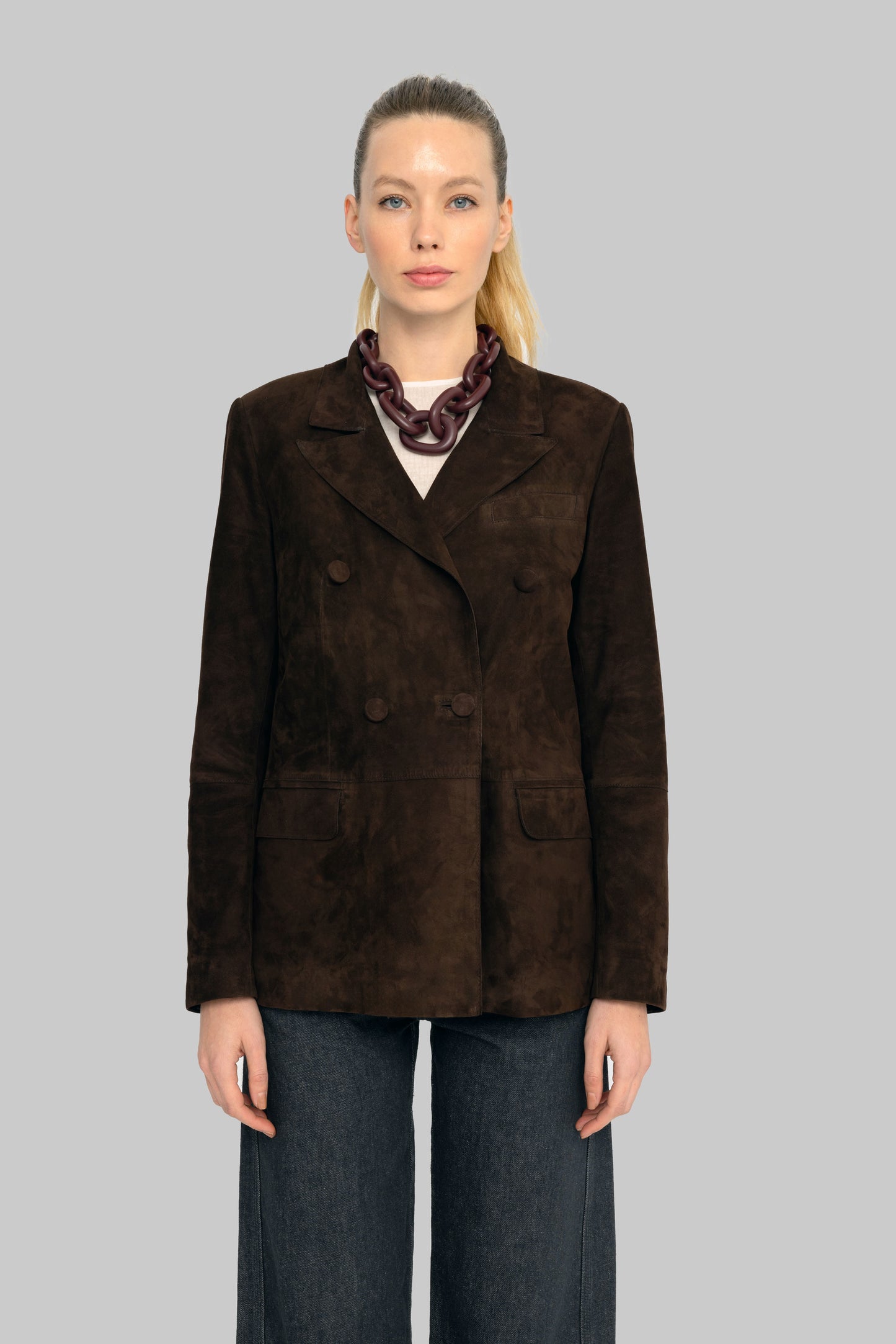 Sydney Brown Suede Blazer