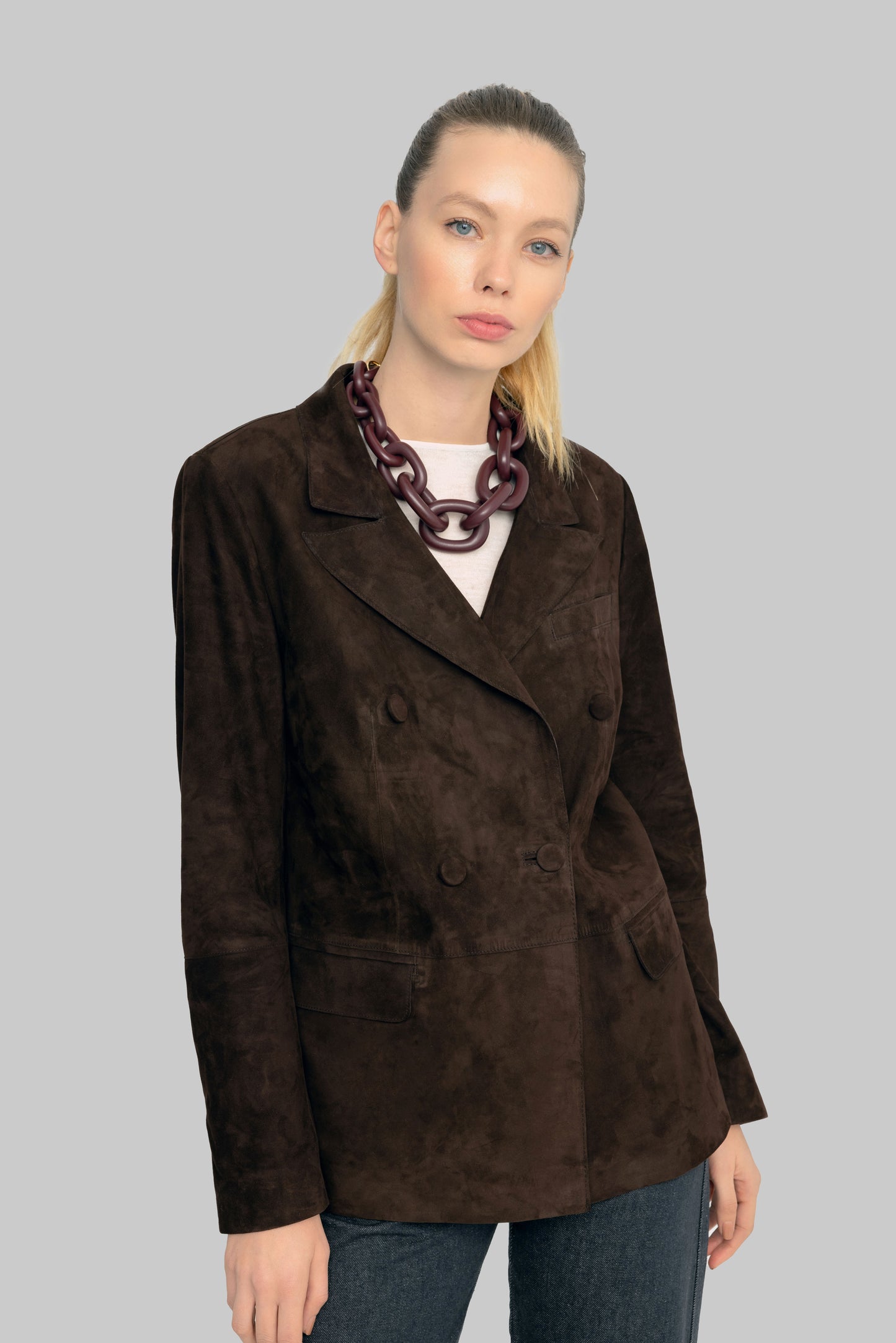Sydney Brown Suede Blazer