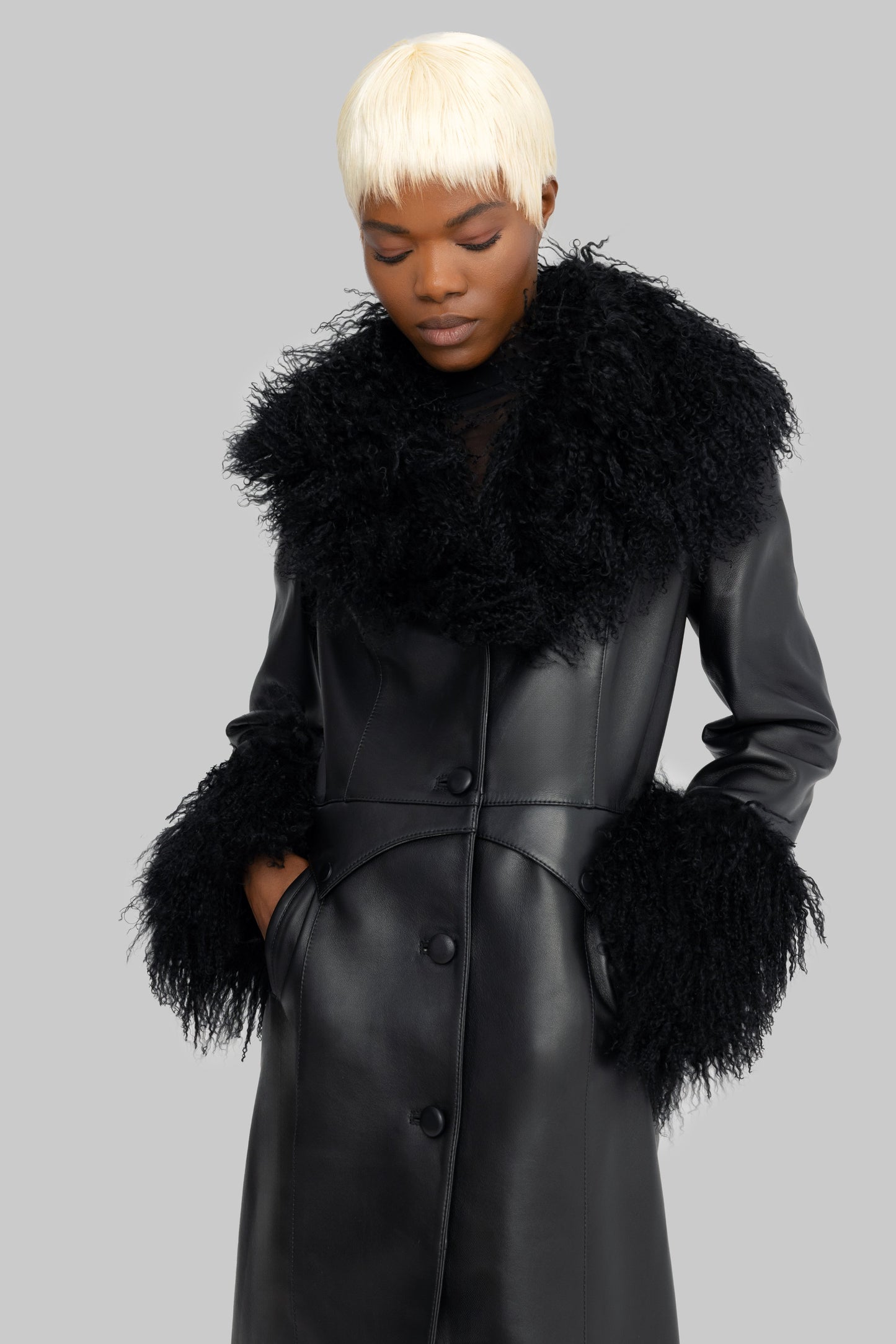 Tibet Black Fur Coat