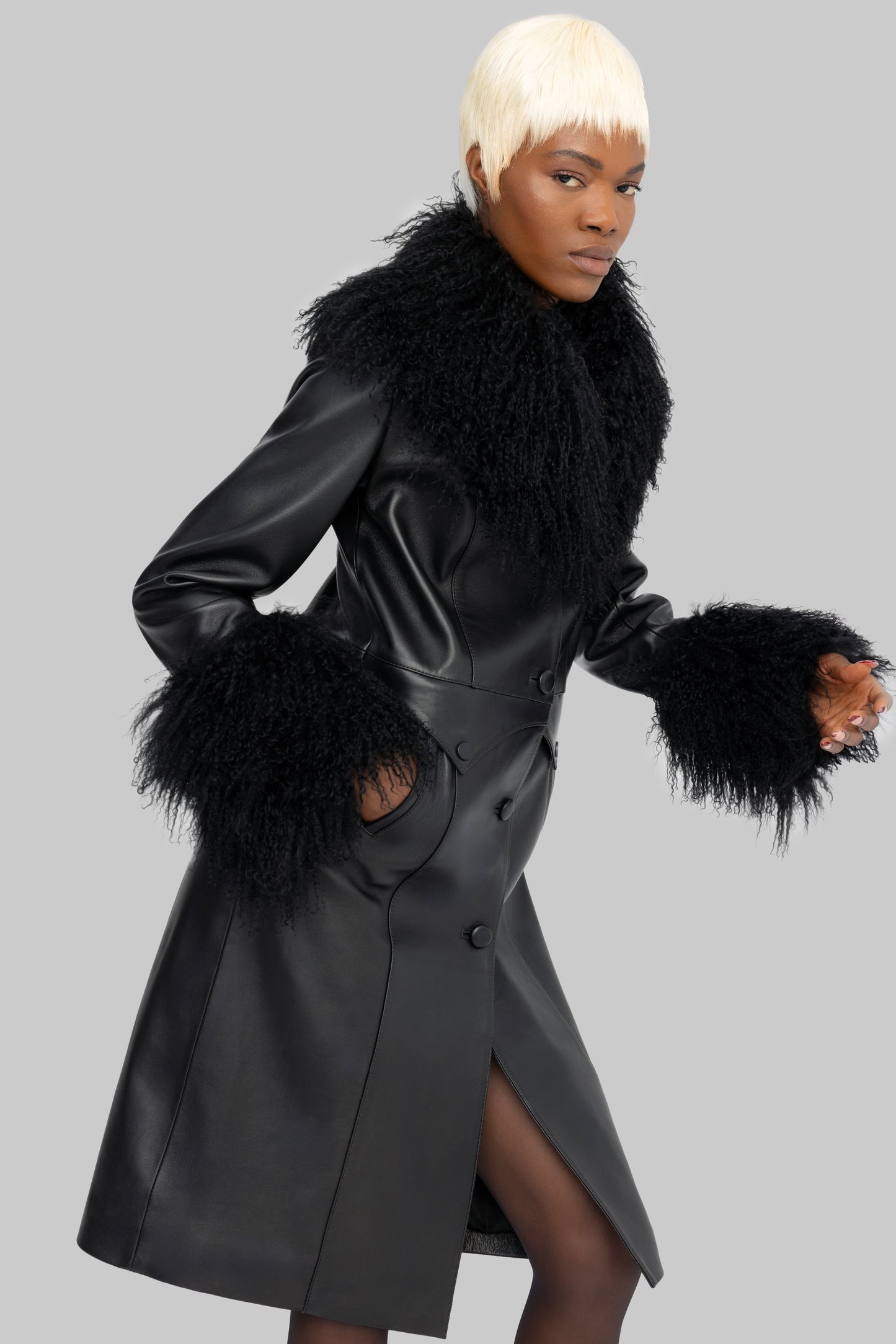 Tibet Black Fur Coat