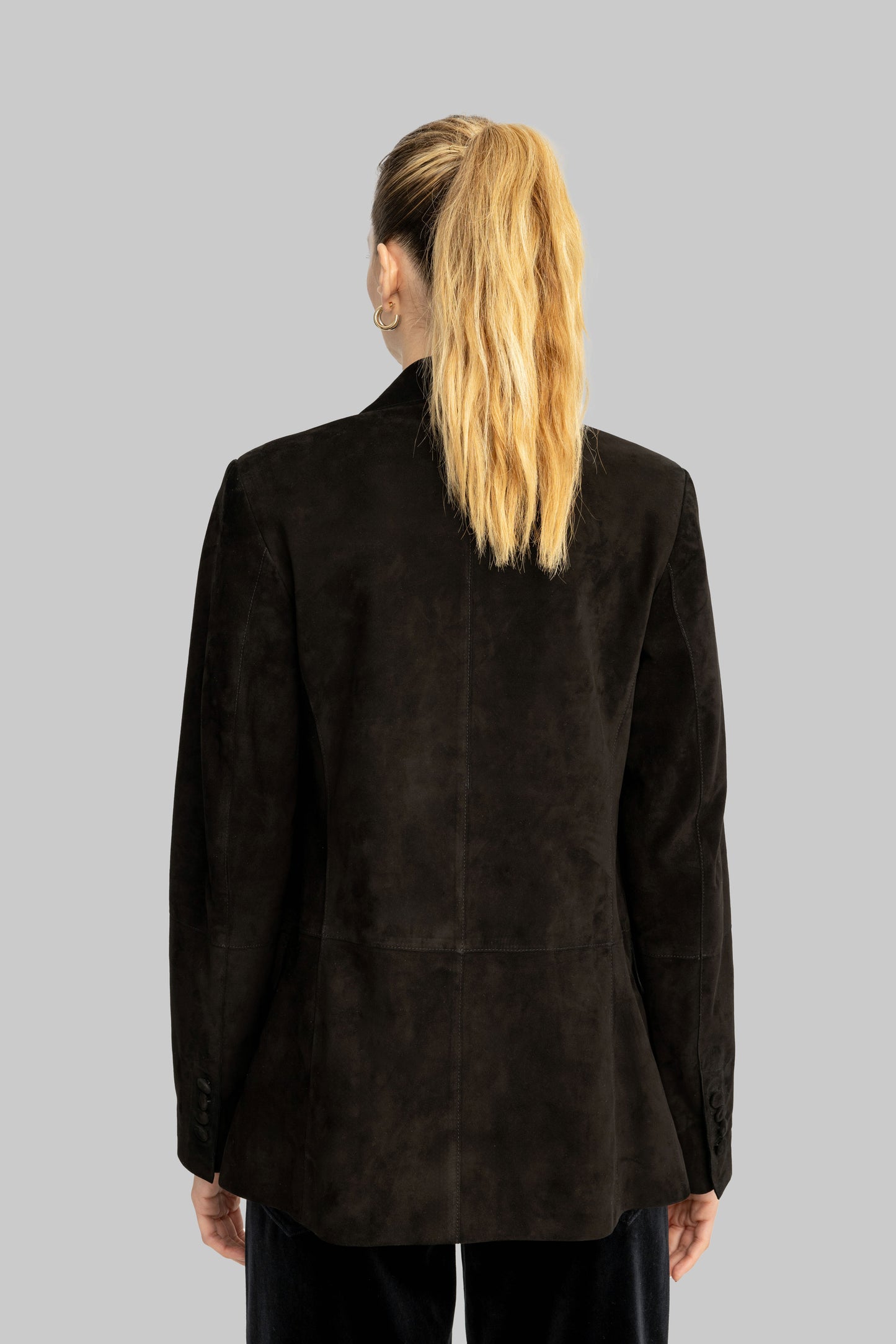 Sydney Black Suede Blazer
