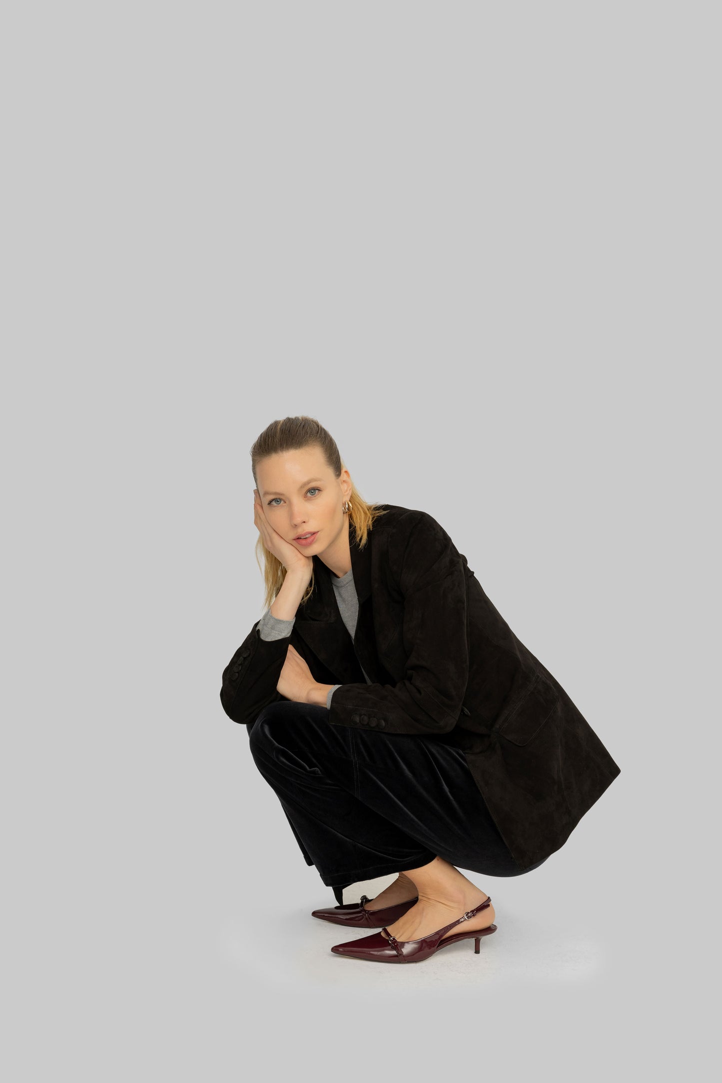 Sydney Black Suede Blazer