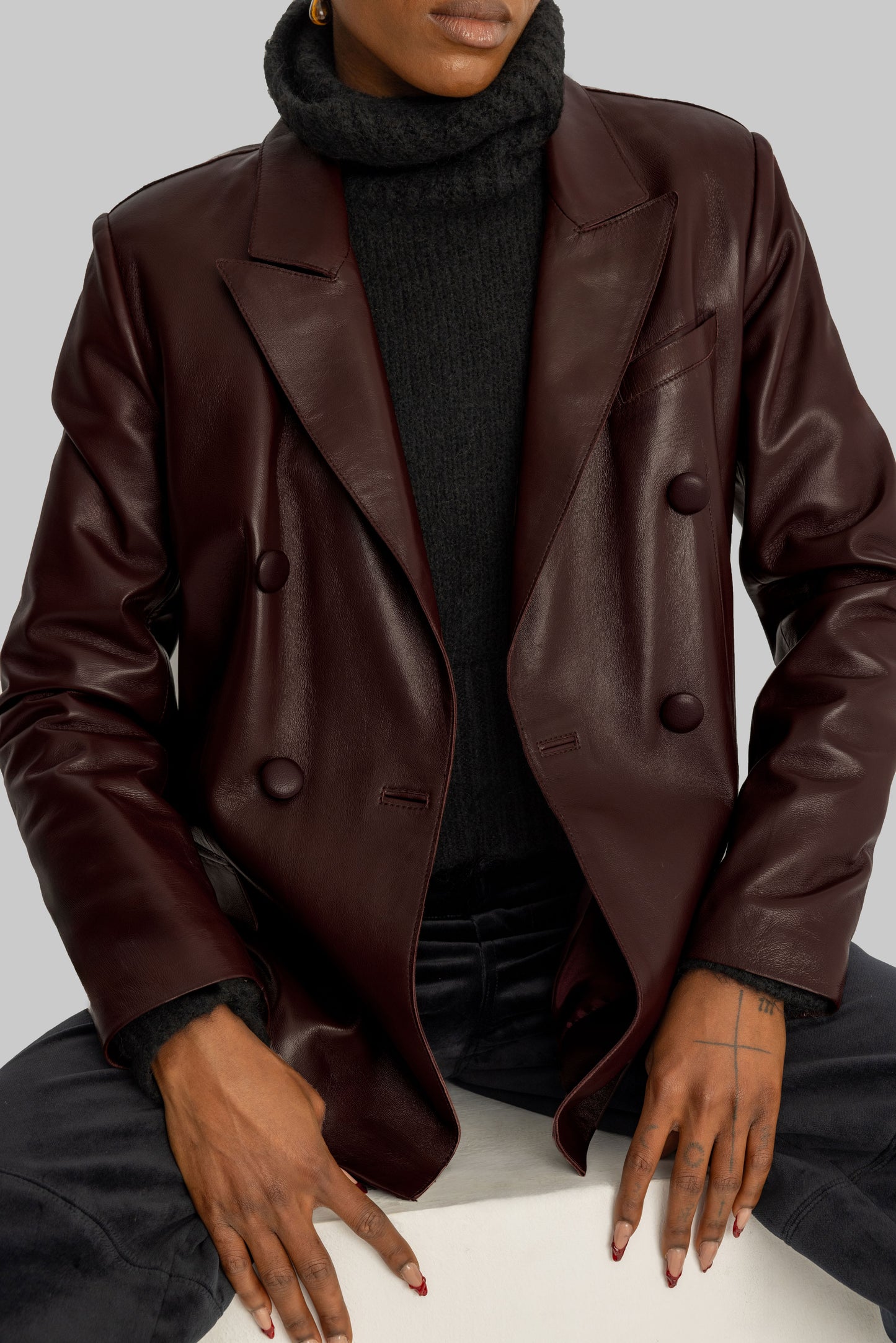 Sydney Burgundy Blazer