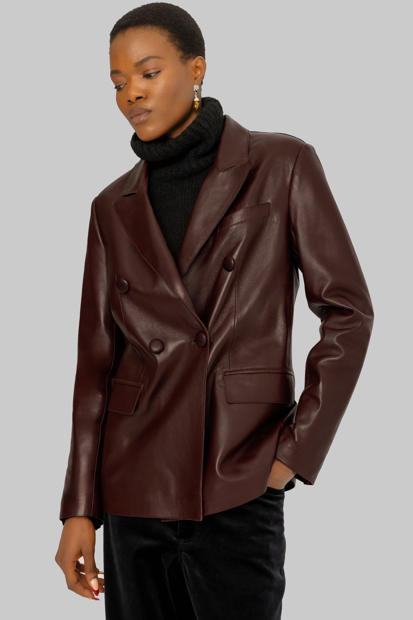 Sydney Burgundy Blazer