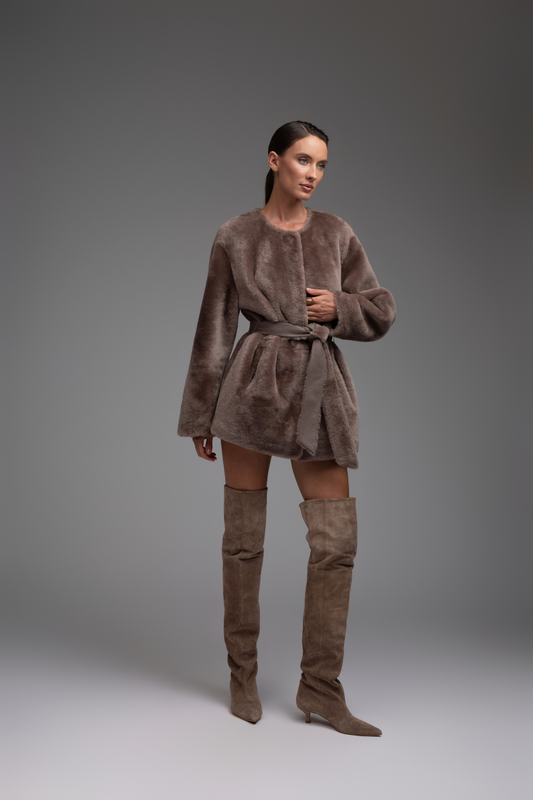 Celine Shearling Jacket - Mink
