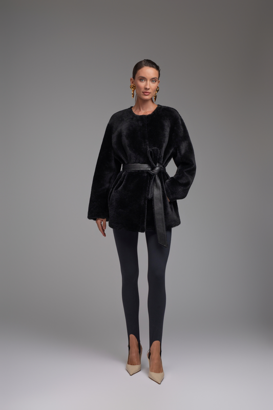 Celine Shearling Jacket - Black