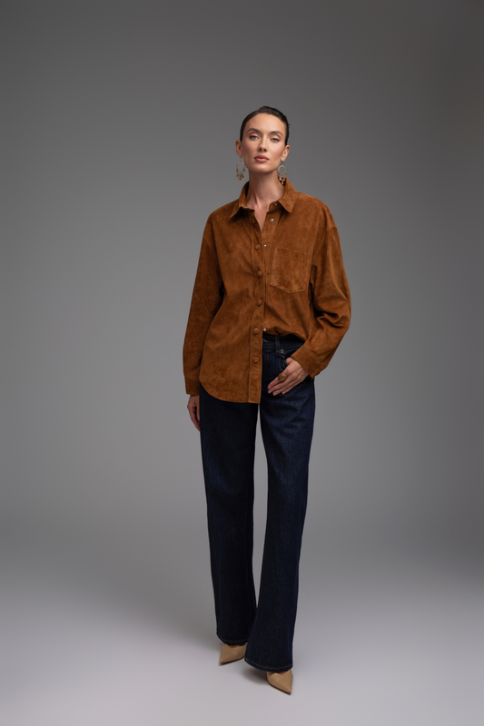 Liv Suede Shirt - Caramel