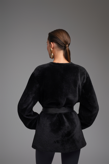 Celine Shearling Jacket - Black