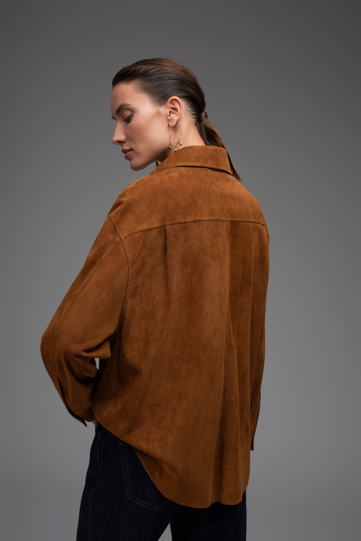 Liv Suede Shirt - Caramel