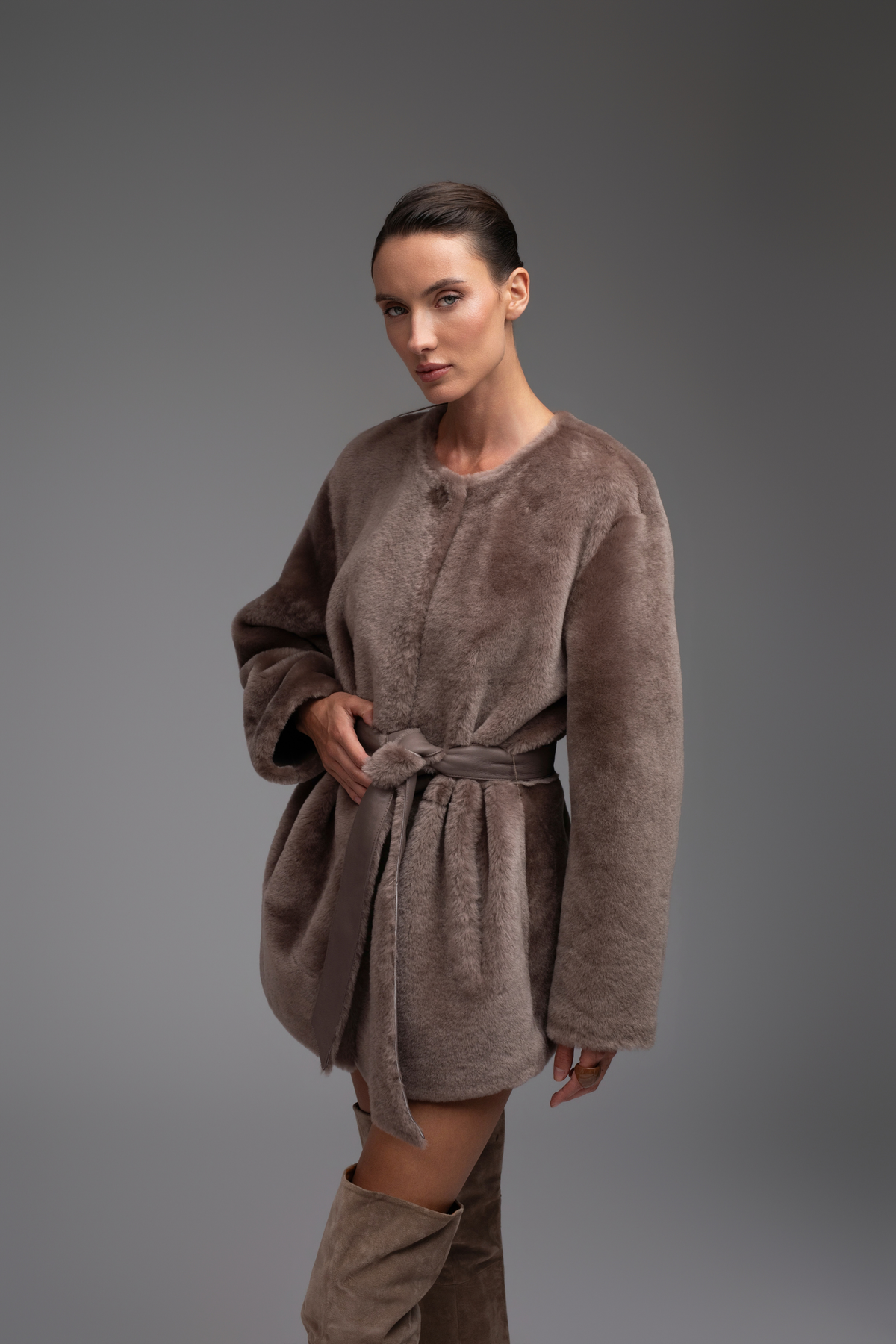 Celine Shearling Jacket - Mink