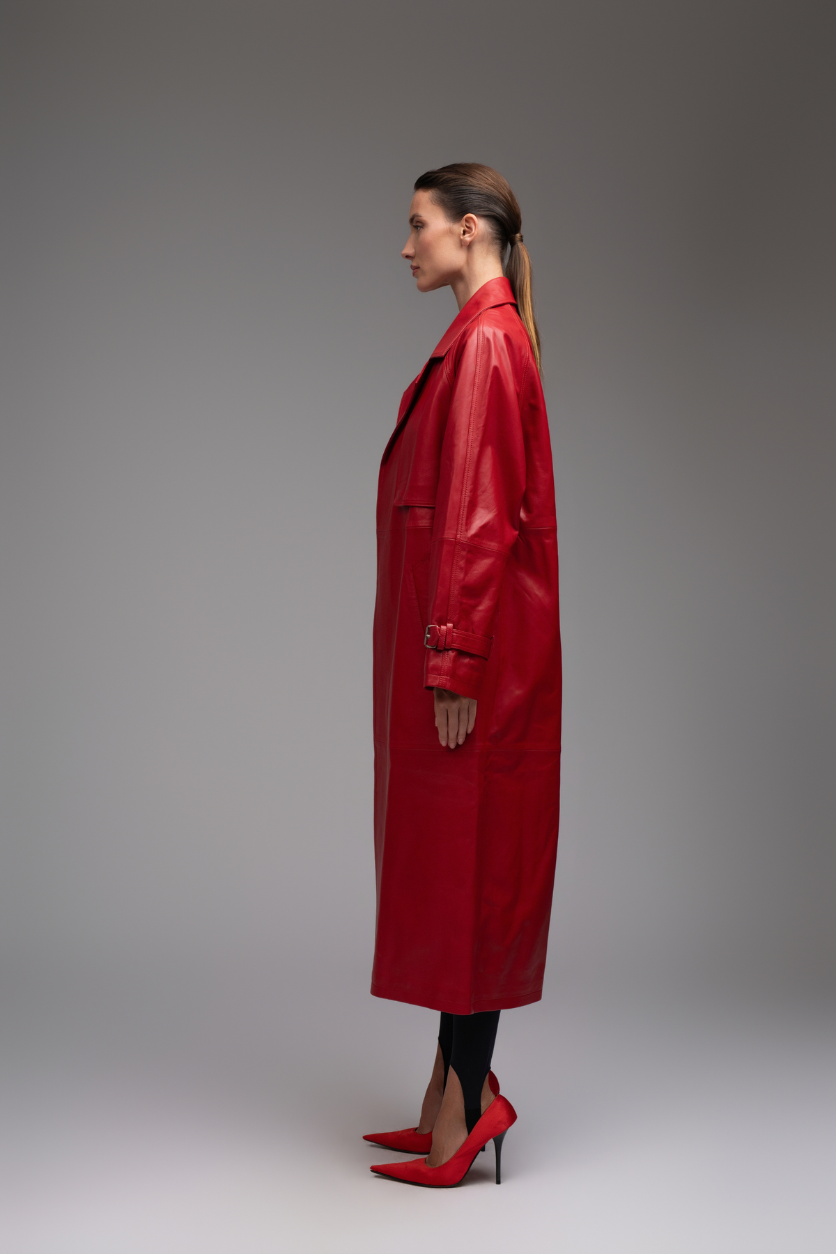 Barcelona Trench Coat - Red