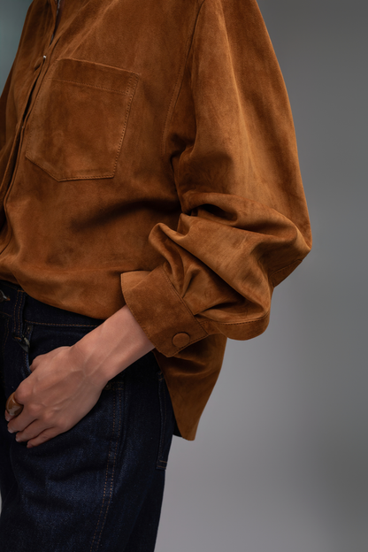 Liv Suede Shirt - Caramel