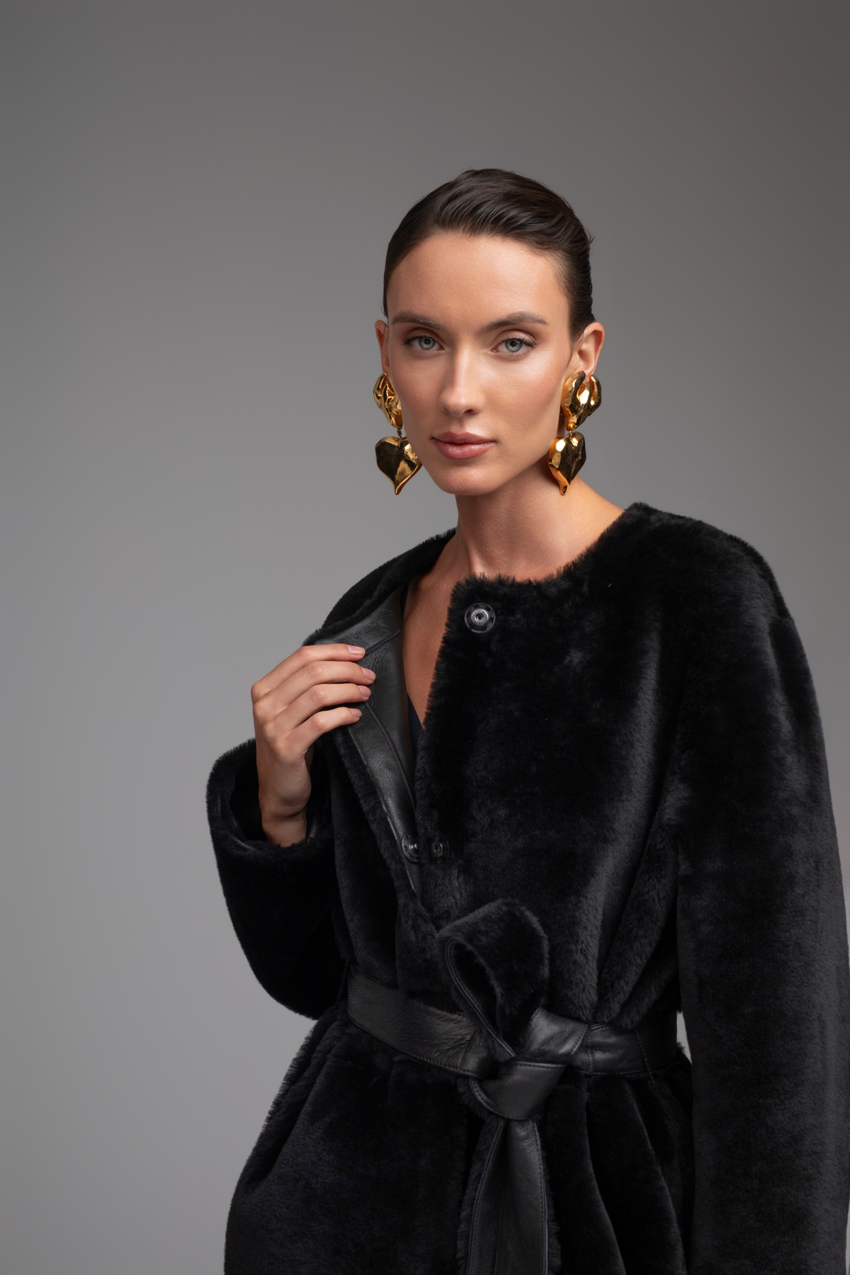 Celine Shearling Jacket - Black