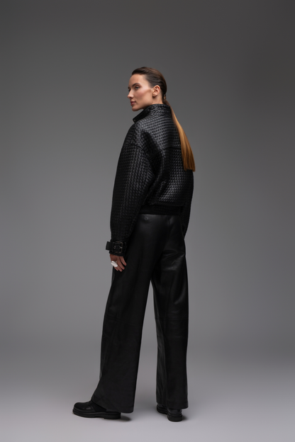 Clara Leather Trousers - Black