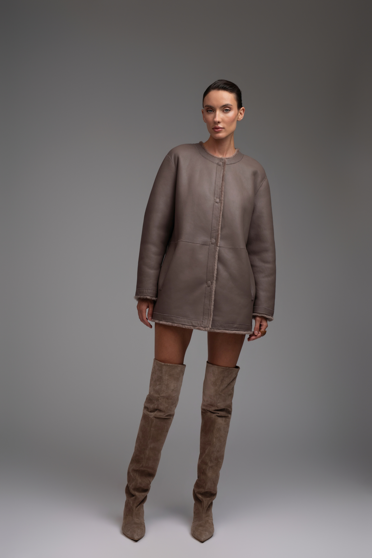 Celine Shearling Jacket - Mink