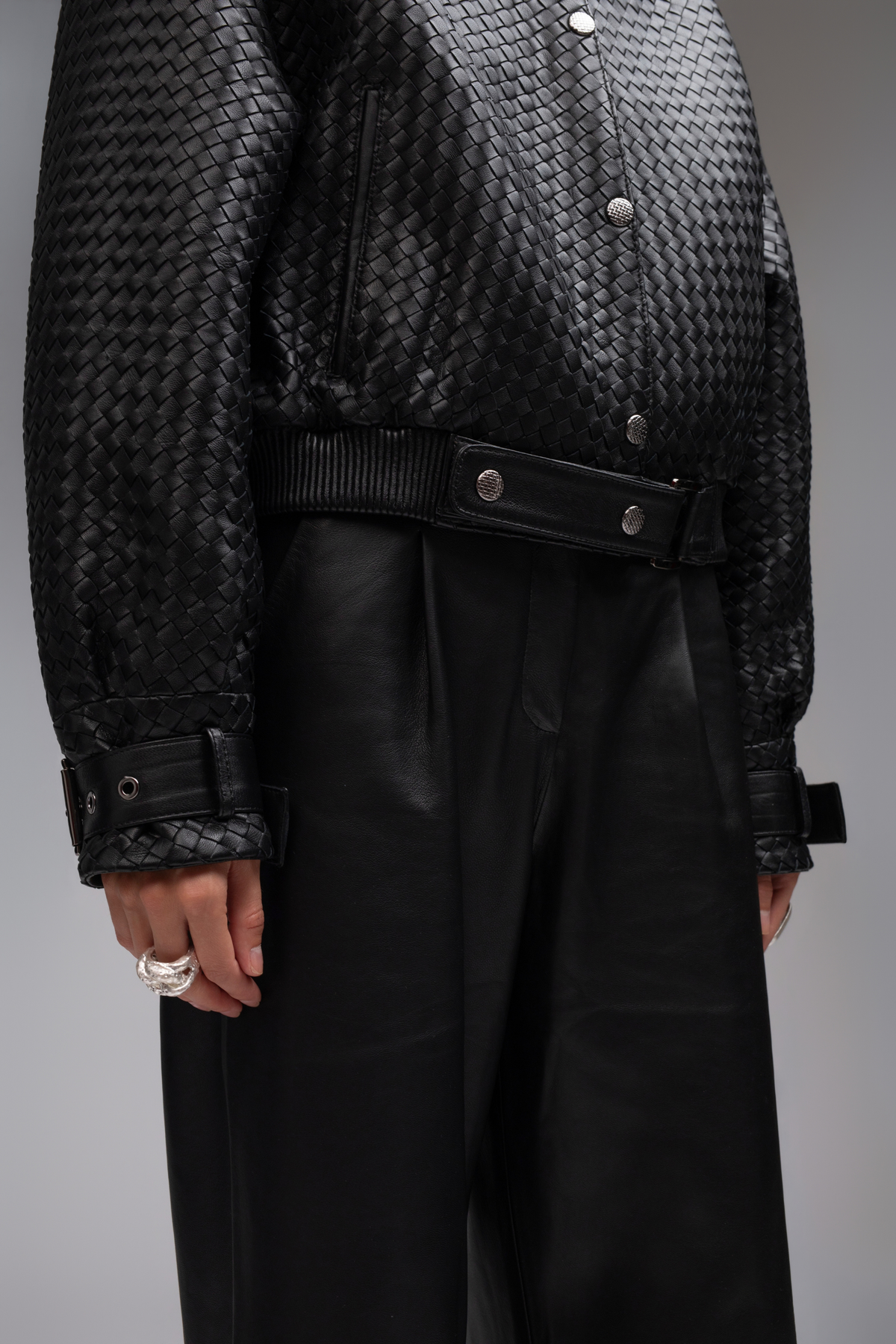 Clara Leather Trousers - Black