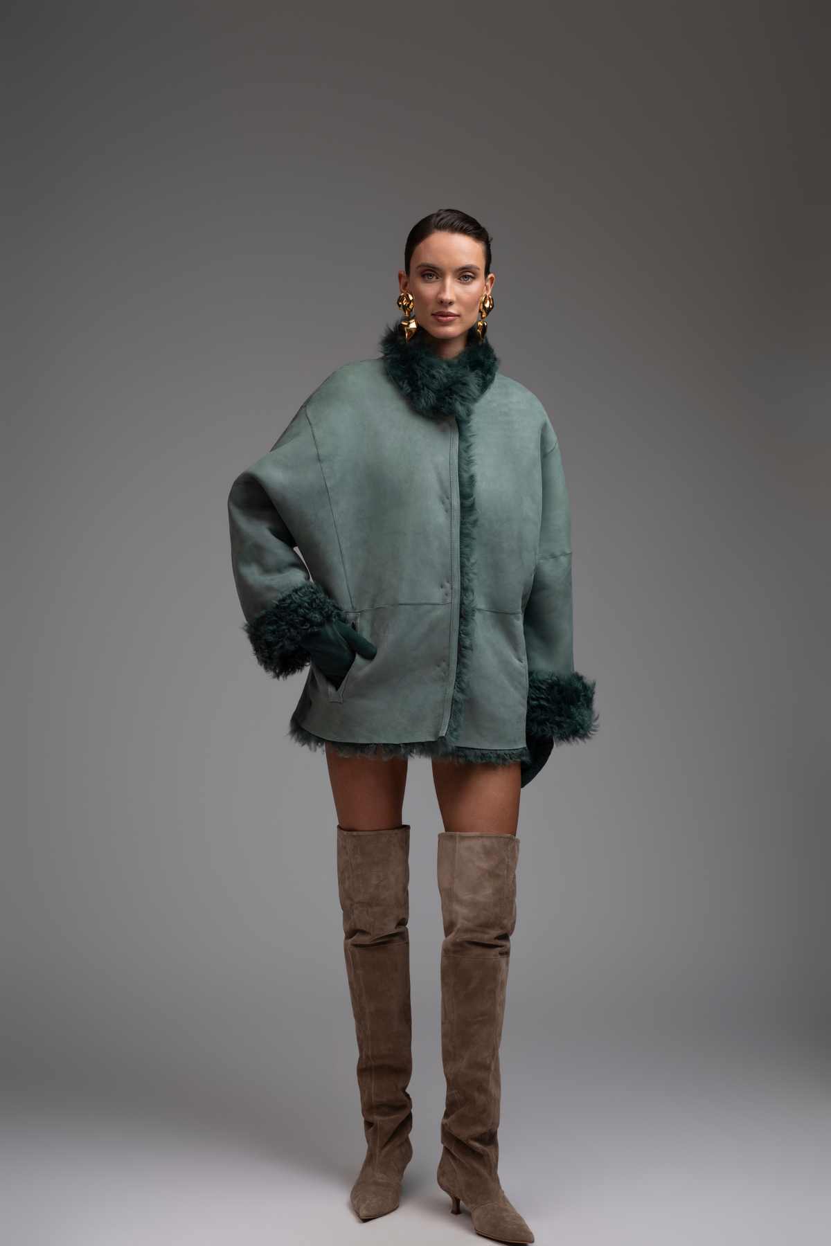 Moscow Shearling Jacket - Green