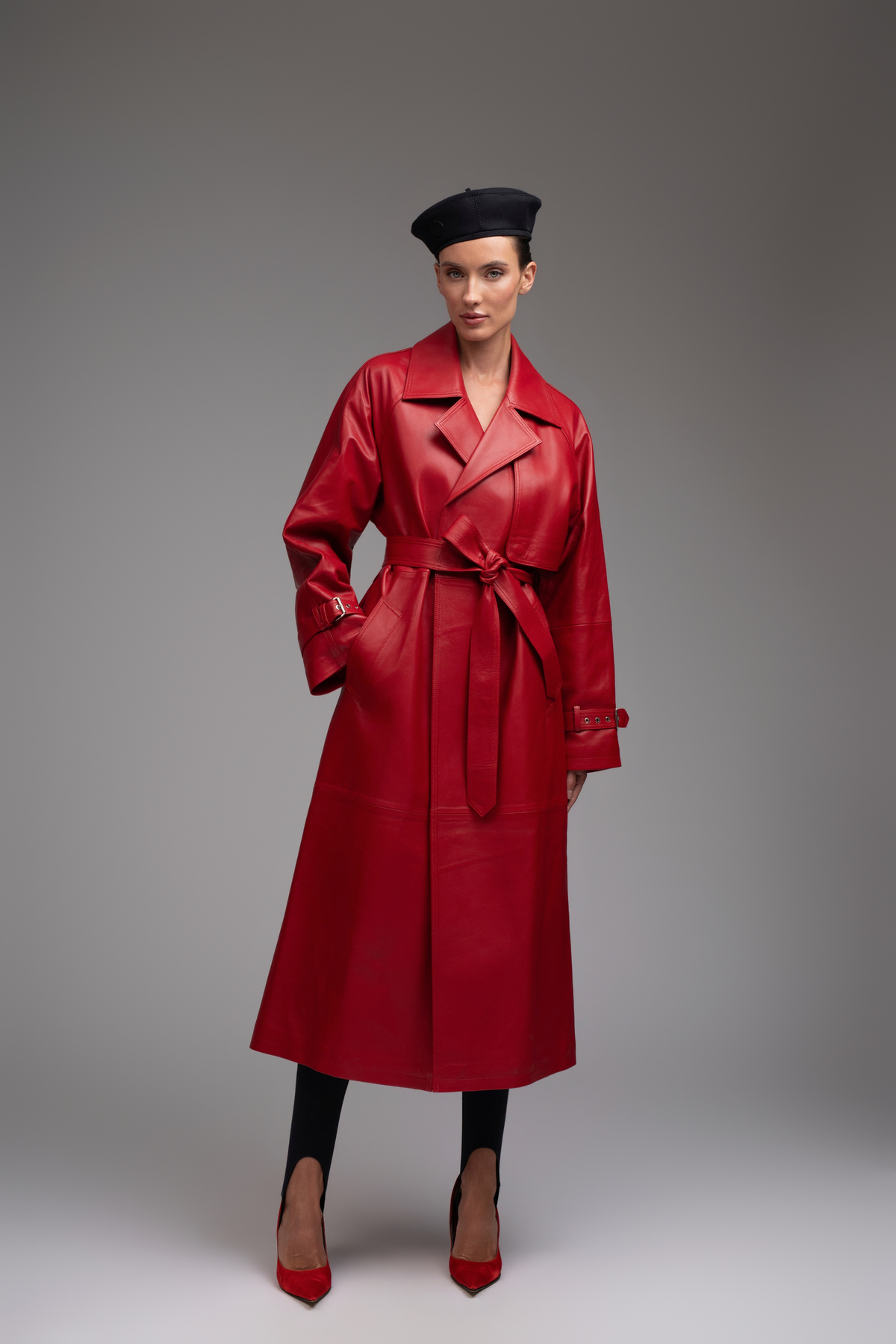 Barcelona Trench Coat - Red
