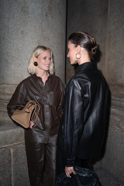 Liv Leather Shirt - Brown