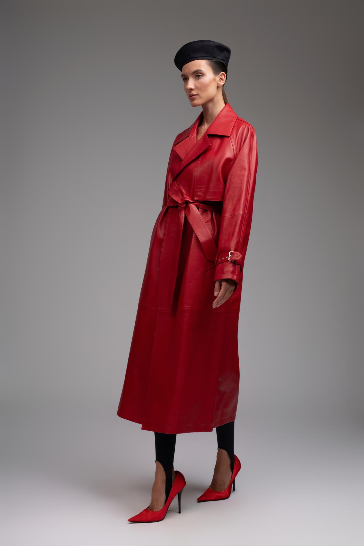 Barcelona Trench Coat - Red