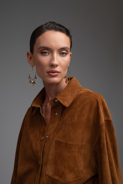 Liv Suede Shirt - Caramel