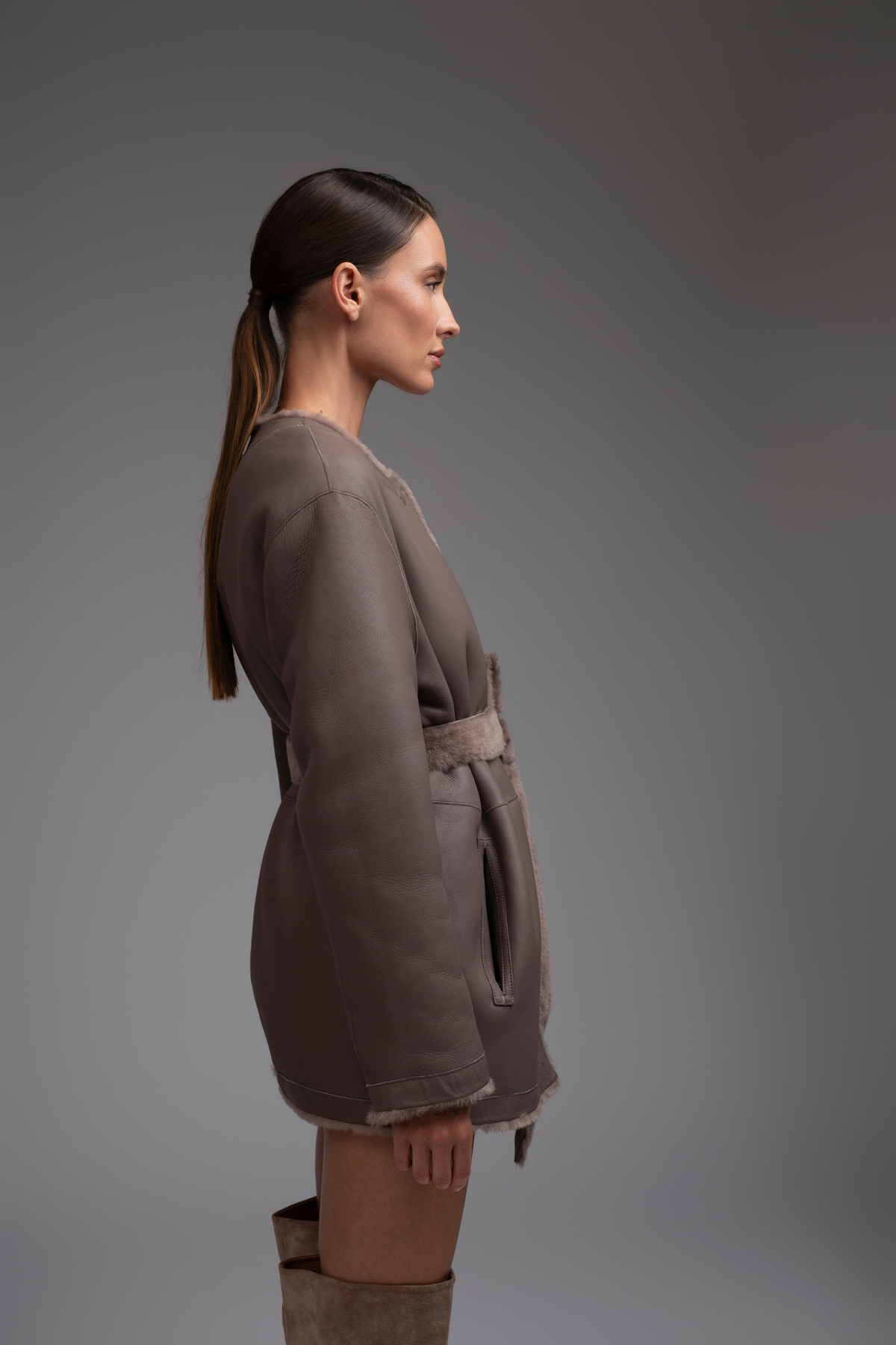 Celine Shearling Jacket - Mink