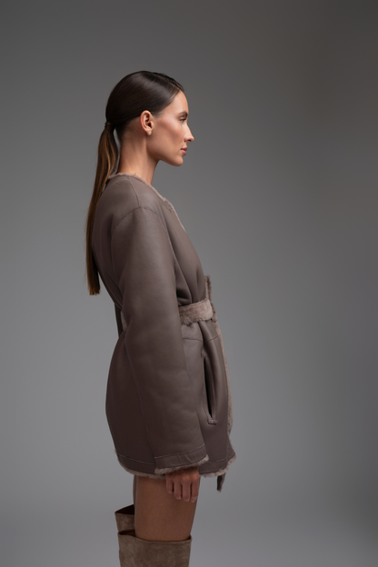 Celine Shearling Jacket - Mink
