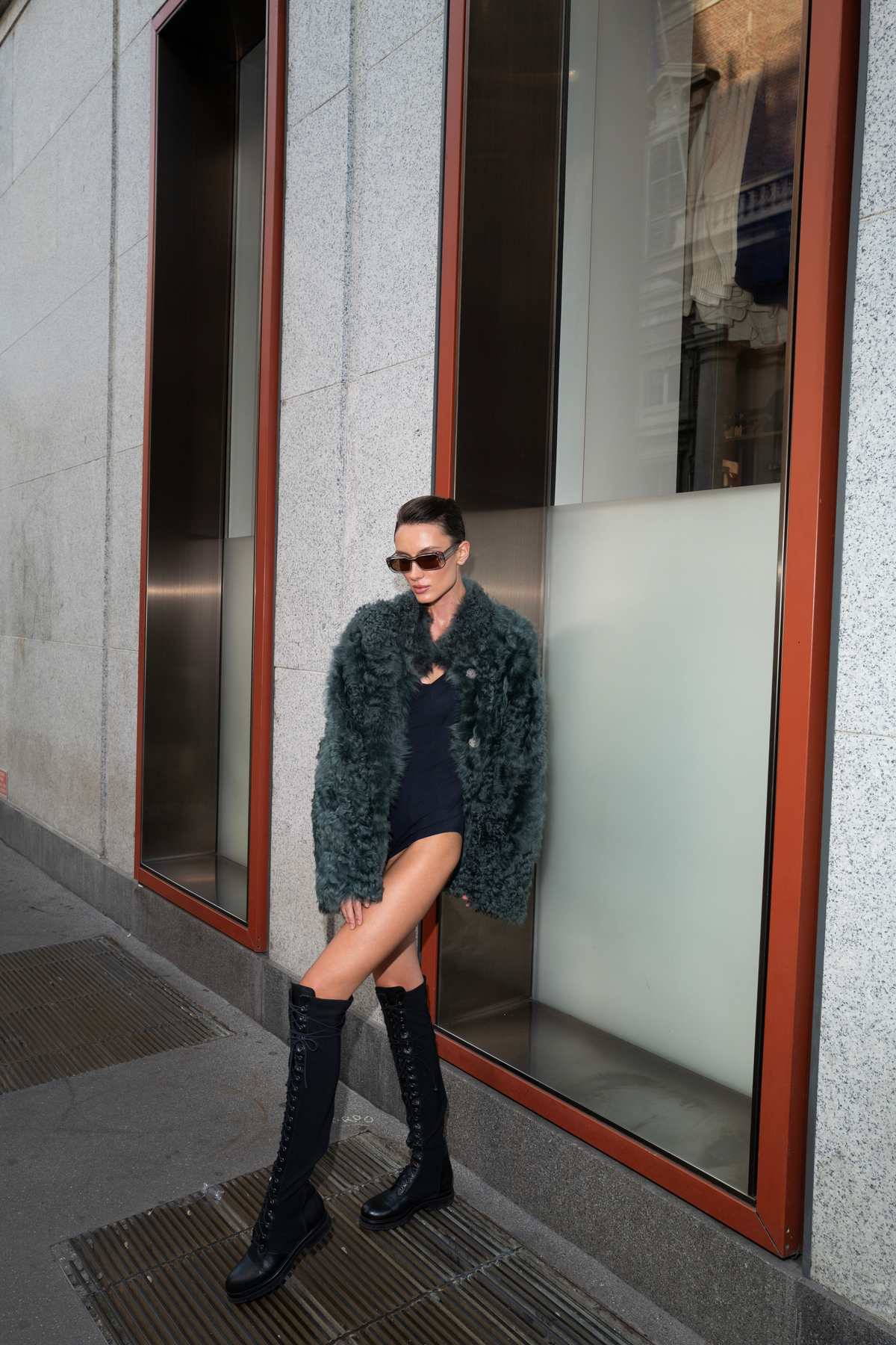 Moscow Shearling Jacket - Green