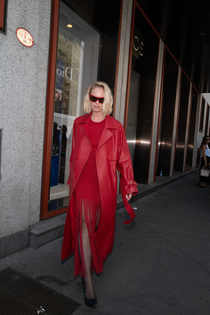 Barcelona Trench Coat - Red