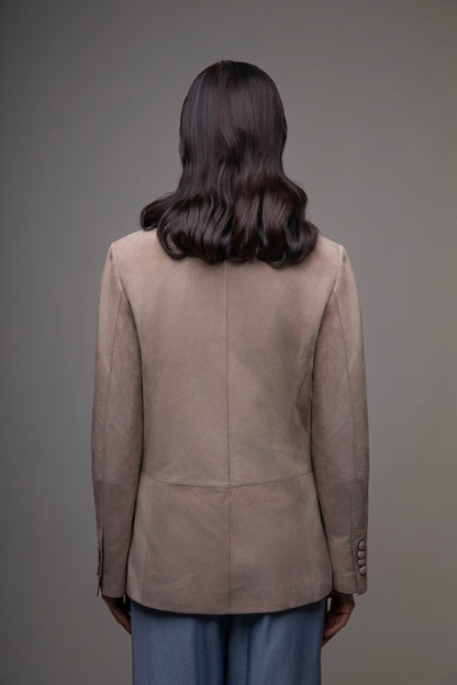 Sydney Beige Suede Blazer