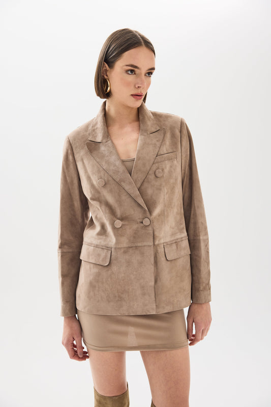 Sydney Beige Suede Blazer