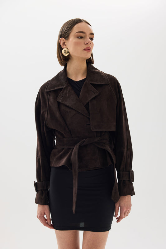 Monaco Jacket Brown Suede