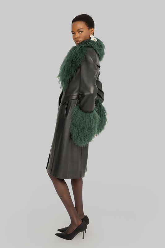 Tibet Green Fur Coat