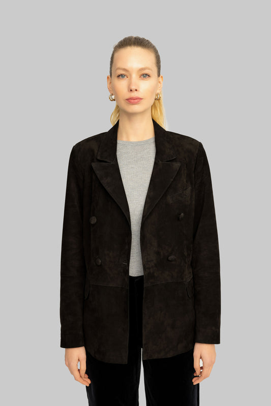 Sydney Black Suede Blazer