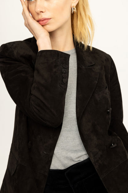 Sydney Black Suede Blazer