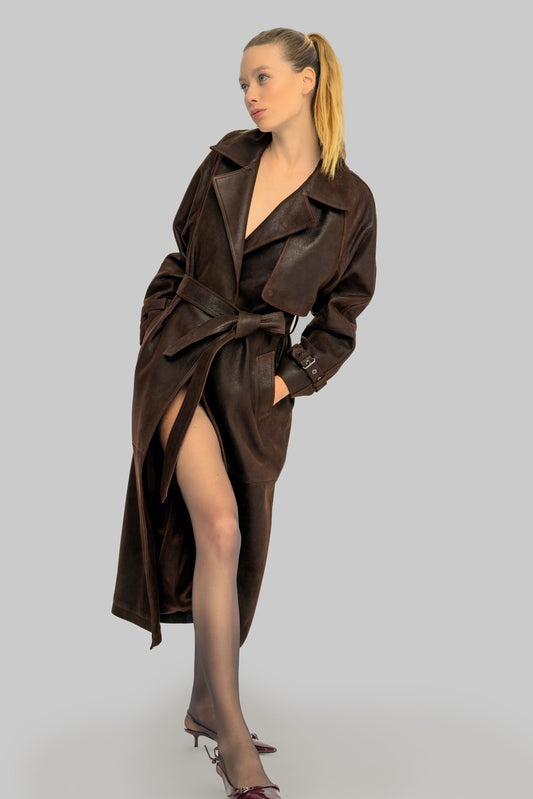 Venice Trench Coat Brown