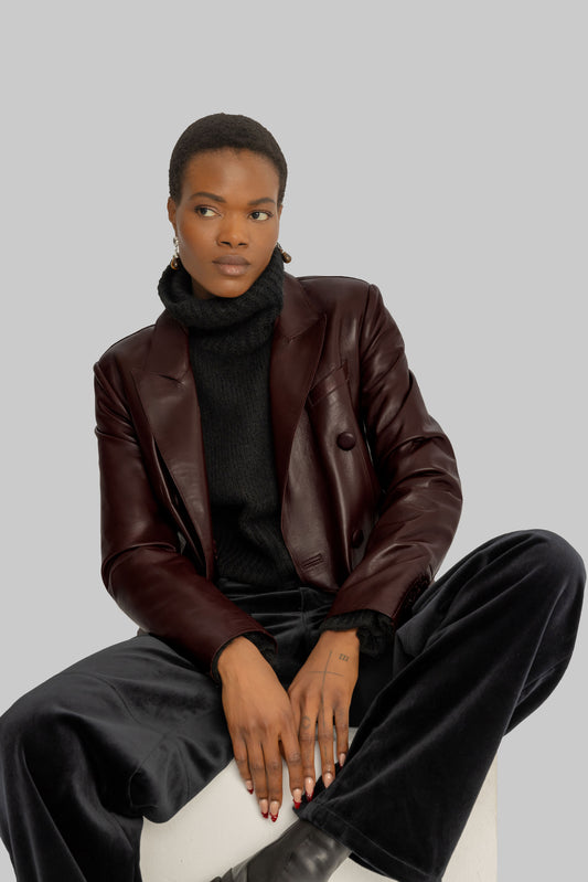 Sydney Burgundy Blazer