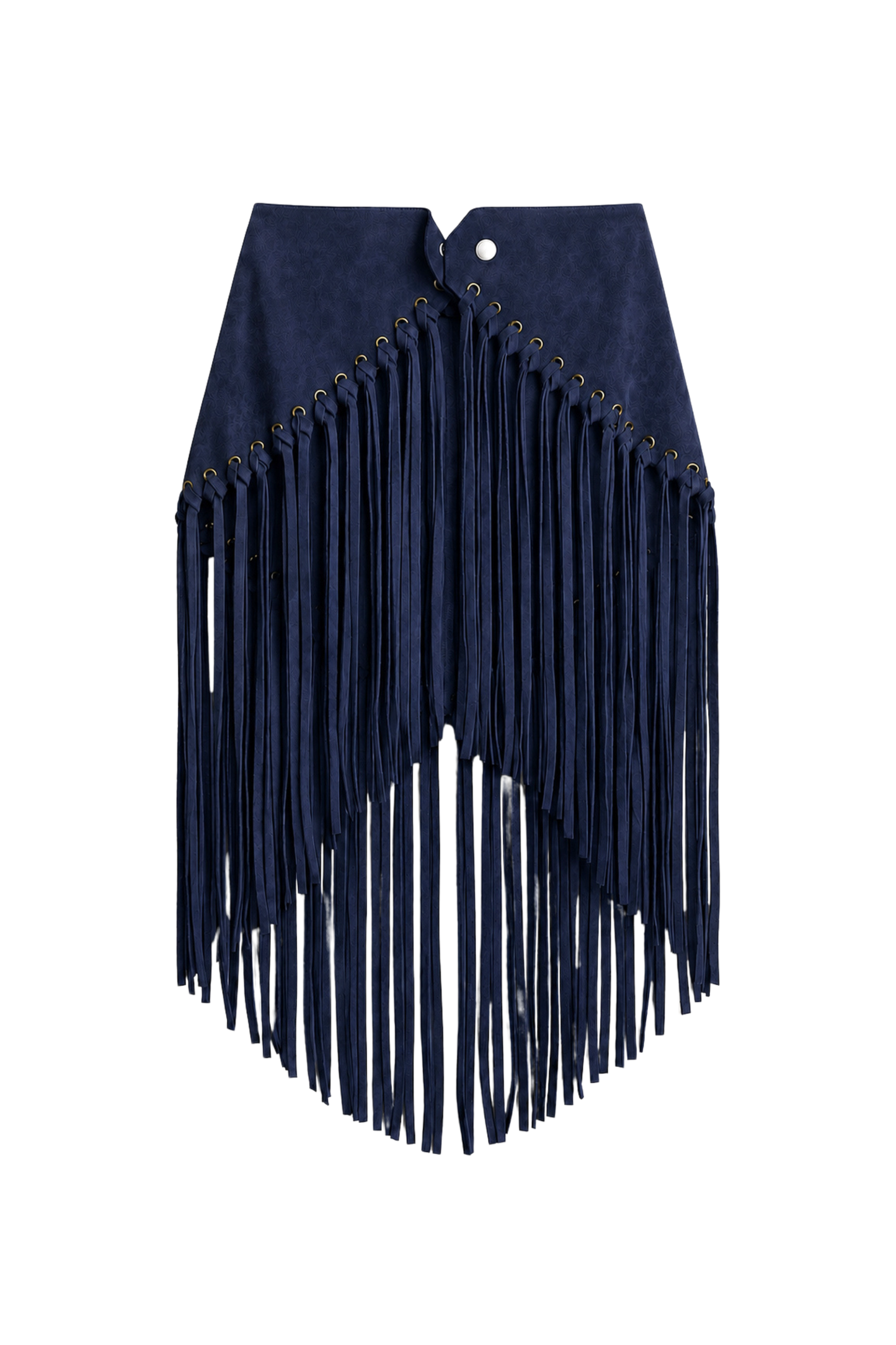 Arizona Fringed Shawl Dark Blue