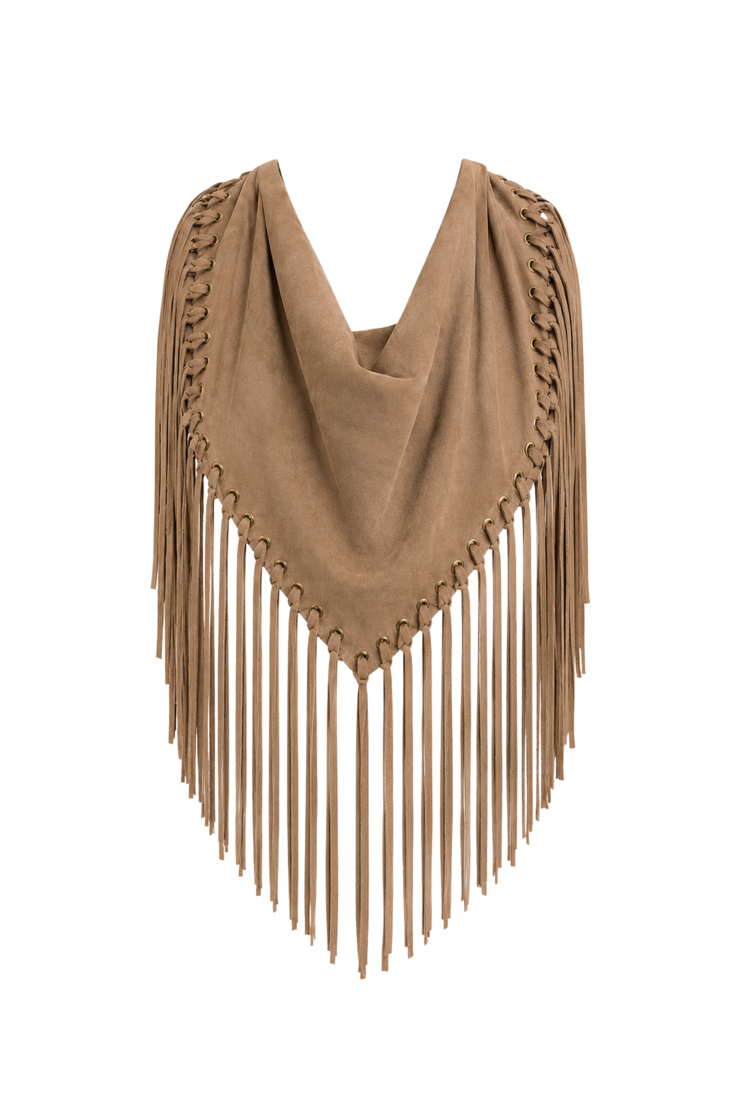 Arizona Fringed Shawl Beige
