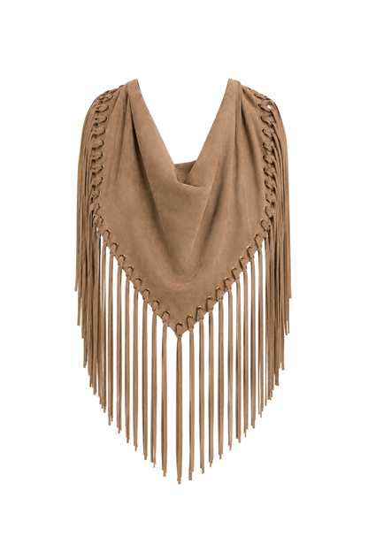 Arizona Fringed Shawl Beige
