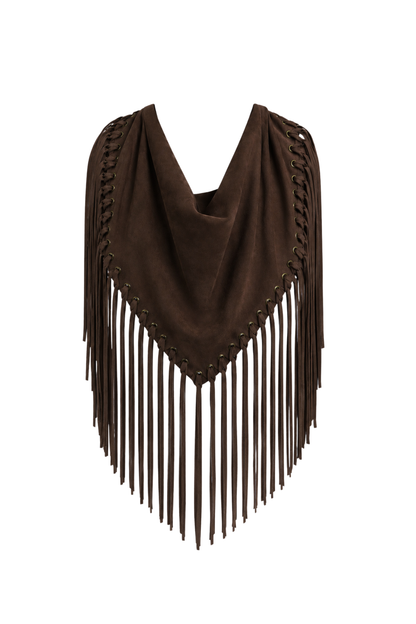 Arizona Fringed Shawl Mocha