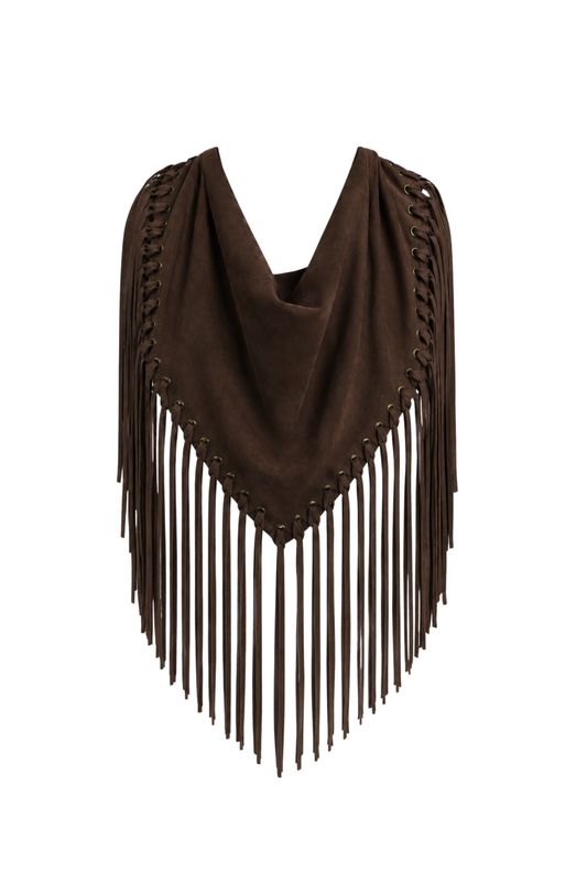 Arizona Fringed Shawl Mocha